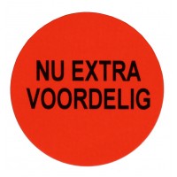 F920 rol @ 2.000 etiketten permanent rond 35 mm fluor rood met zwart bedrukt nu extra voordelig F920 rol @ 2.000 etiketten permanent rond 35 mm fluor rood met zwart bedrukt nu extra voordelig